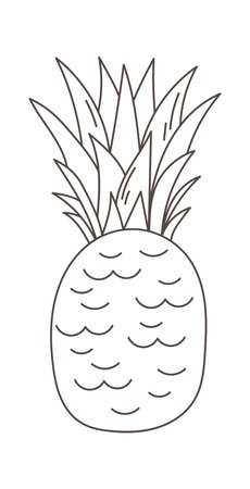 Pineapple Fruit Linedのイラスト素材