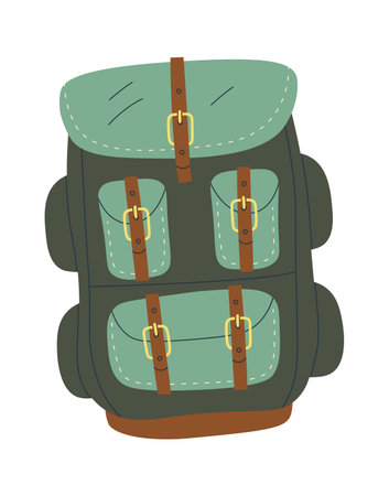 Hiking backpack for campingのイラスト素材