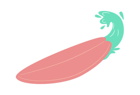 Surfboard With Waveのイラスト素材