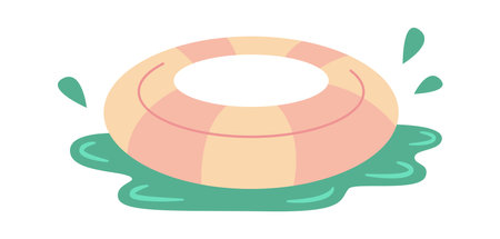 Inflatable Swim Ringのイラスト素材