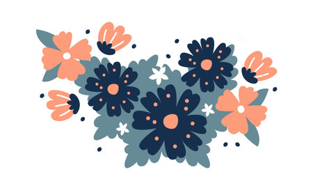 Floral Ornament Bouquetのイラスト素材