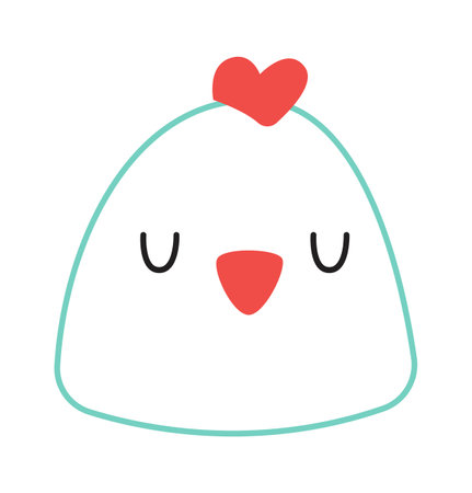 Sad Hen Faceのイラスト素材