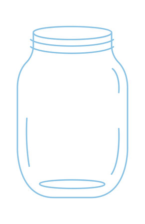 Transparent Glass Jarのイラスト素材