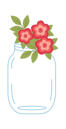 Flowers In Jarのイラスト素材