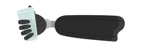 Cyber Hand Prosthesis Holding Cupのイラスト素材