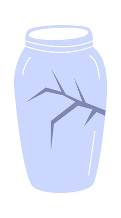 Broken Glass Vaseのイラスト素材