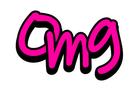 Omg Street Art Stickerのイラスト素材