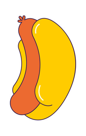 Hot Dog Fast Foodのイラスト素材