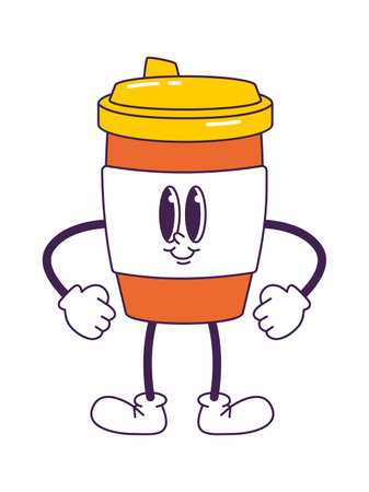 Hot Drink Cup Characterのイラスト素材