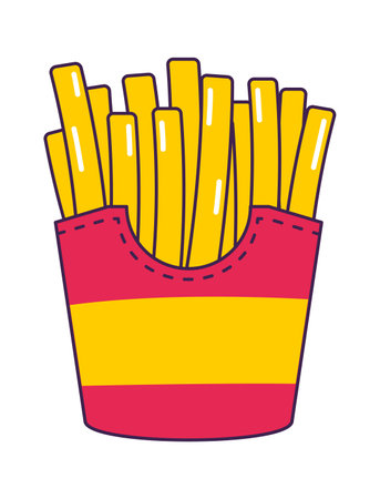 French Fries In A Bagのイラスト素材