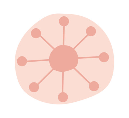 Abstract Round Flower Headのイラスト素材