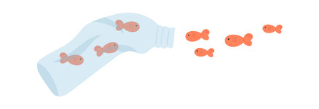 Fish Suffer From Wasteのイラスト素材
