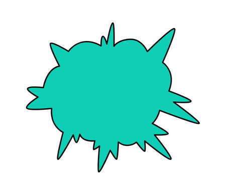 Splash Cloud Stickerのイラスト素材