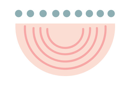 Abstract Round Flower Headのイラスト素材