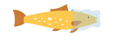 Fish Suffer From Wasteのイラスト素材