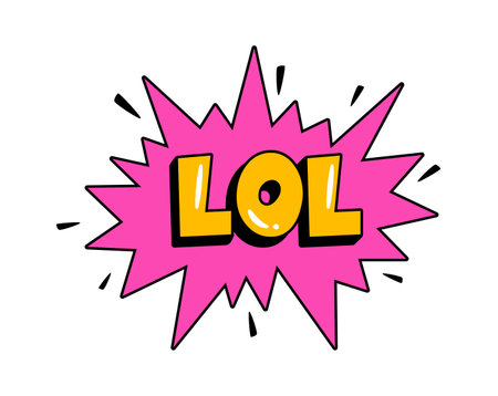 Lol Comic Stickerのイラスト素材