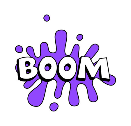 Boom Comic Stickerのイラスト素材
