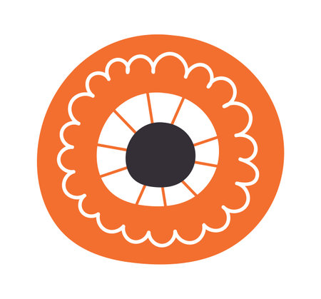 Abstract Round Flower Headのイラスト素材