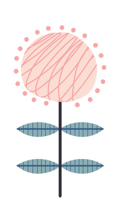 Abstract Round Flowerのイラスト素材