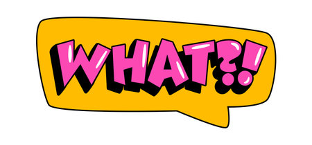 What Comic Stickerのイラスト素材