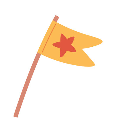 Flag With Starのイラスト素材