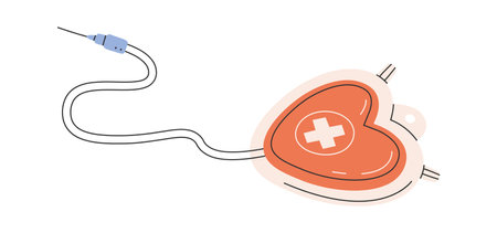 Heart Drop Counter With Bloodのイラスト素材