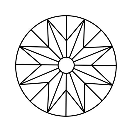 Mandala Lined Elementのイラスト素材