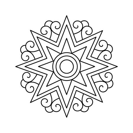 Mandala Lined Elementのイラスト素材