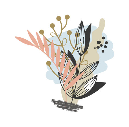 Floral Plants Bouquetのイラスト素材