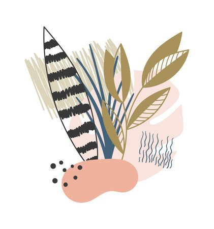 Floral Plants Bouquetのイラスト素材