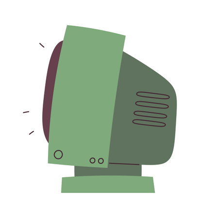 Retro TV Illustrationのイラスト素材