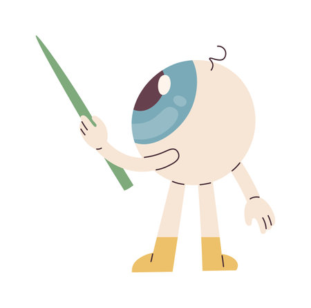 Eyeball Character With Pointerのイラスト素材