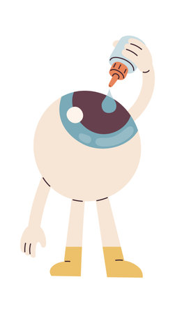 Eyeball Character With Eye Dropsのイラスト素材