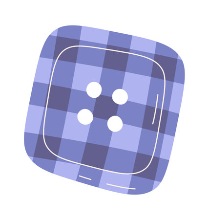 Square Checkered Clothes Buttonのイラスト素材