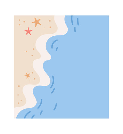 Sea Beach Landscape Backgroundのイラスト素材