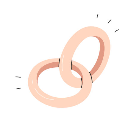 Wedding Rings Illustrationのイラスト素材