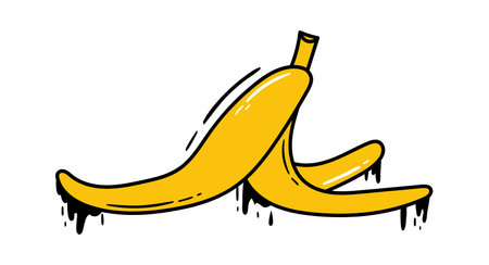 Banana Skin Street Graffitiのイラスト素材
