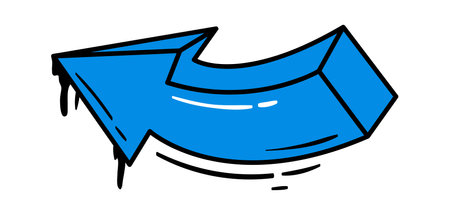 Arrow Sign Street Graffitiのイラスト素材