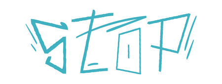 Stop Lettering Street Graffitiのイラスト素材