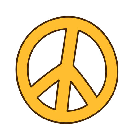 Hand Drawn Peace Iconのイラスト素材
