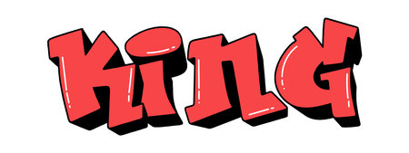 King Lettering Street Graffitiのイラスト素材