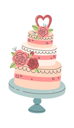 Wedding Cake On Plate