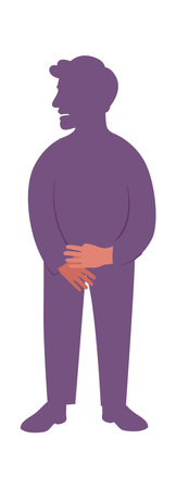 Man Silhouette Illustrationのイラスト素材