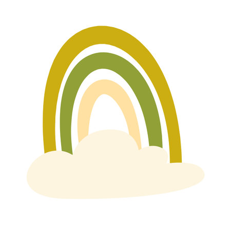 Rainbow With Cloudのイラスト素材