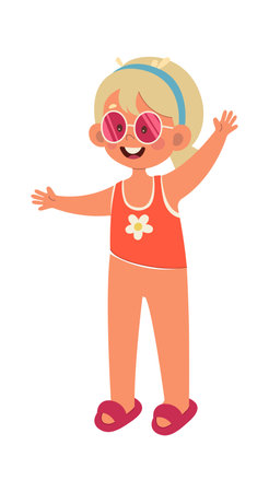 Girl In Sun Glassesのイラスト素材