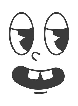 Cartoon Character Bored Faceのイラスト素材