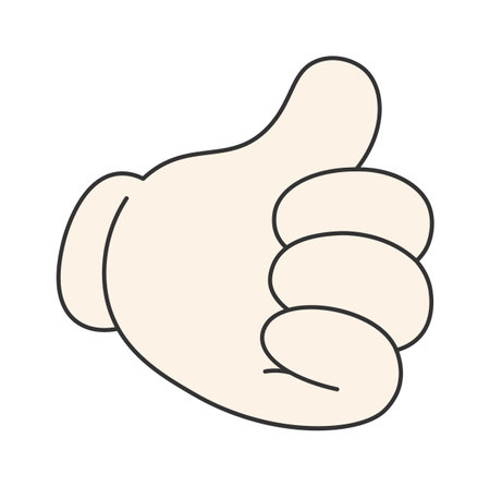 Cartoon Hand Thumbs Upのイラスト素材
