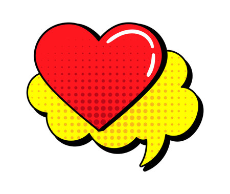 Speech Heart Cloudのイラスト素材