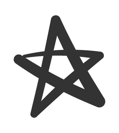 Hand Drawn Starのイラスト素材