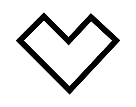 Geometric Heart Shapeのイラスト素材